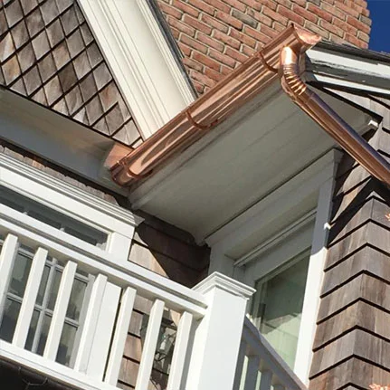 copper gutter installation Lindenhurst ny